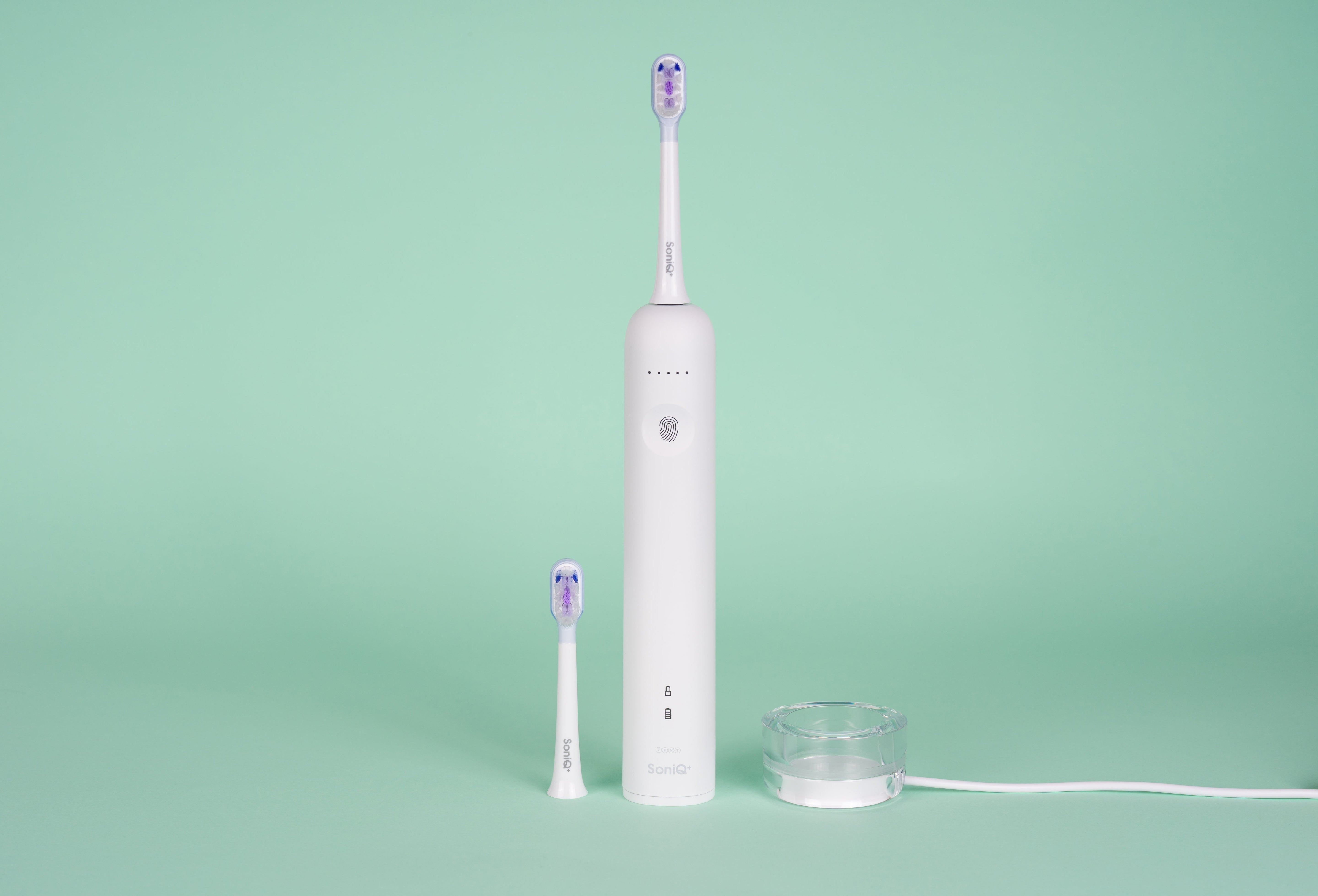 ZENT® SoniQ™ – Aktywna szczoteczka soniczna z ruchem oscylacyjnym 40° z końcówką i ładowarkąa