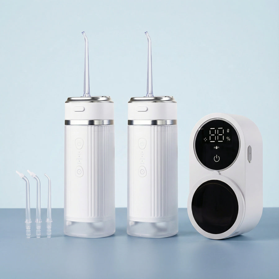 ZENT® DuoCare Set (2x Munddusche, Halter zur Desinfektion)