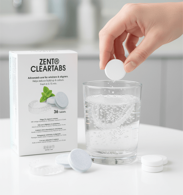 ZENT ClearTabs – Tabletten zur Auffrischung und Pflege herausnehmbarer Zahnspangen